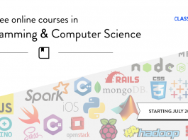 460 khóa học online miễn phí về Programming & Computer Science
