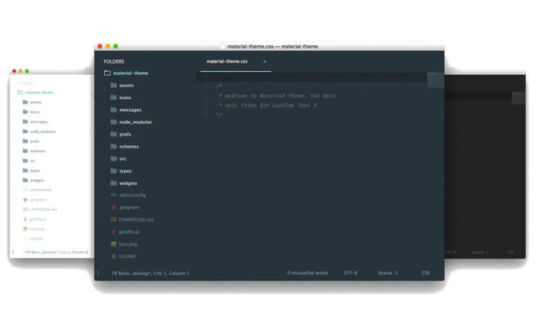 material theme sublime