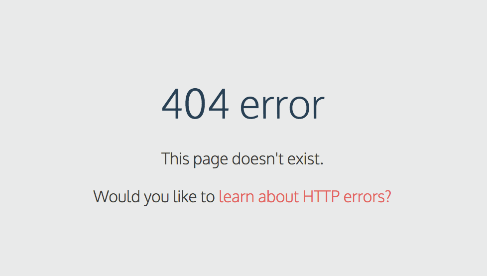 HTTP status code - error 404