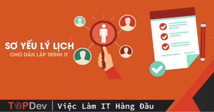 sơ yếu lý lịch cho IT