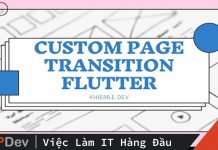 Custom page transition – Flutter