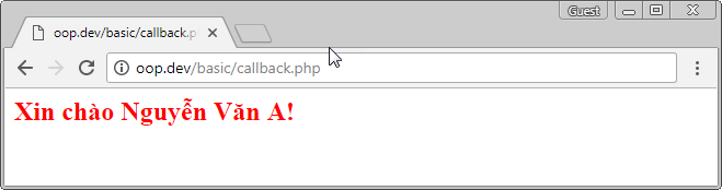 Callback trong PHP là gì?