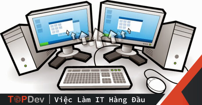 Một phím một chuột và 2 máy tính