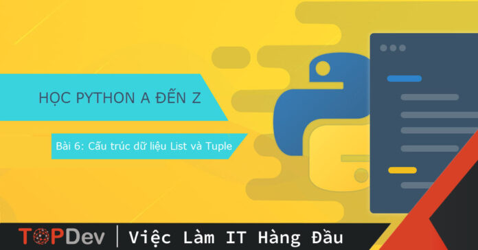 Cấu trúc dữ liệu List trong Python và các thao tác cơ bản