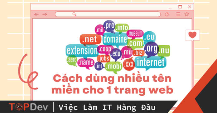 cách dùng nhiều tên miền cho 1 trang web