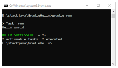 tạo Gradle Project Java bằng dòng lệnh cmd