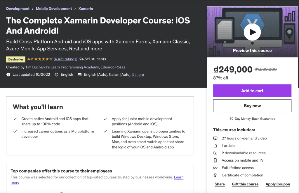 Xamarin developer là gì?