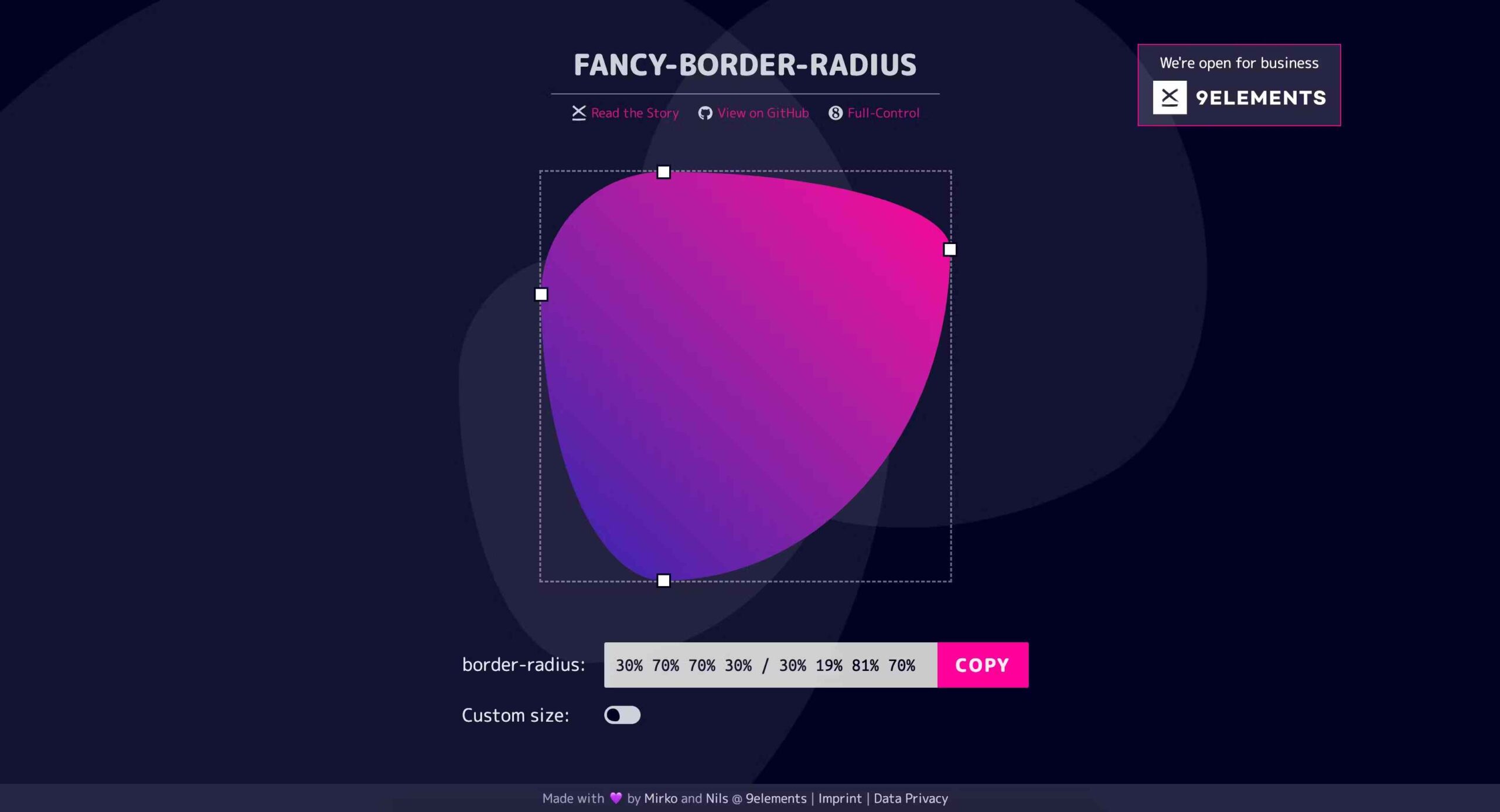 Fancy Border Radius Generator