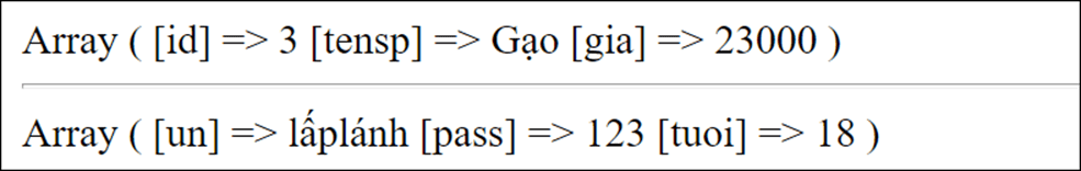 Mảng liên kết – các phần tử có tên