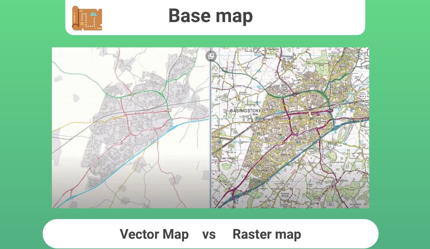 So sánh bản đồ Vector và Raster