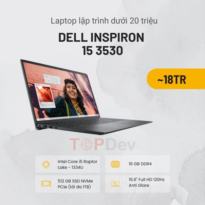 laptop cho lập trình viên dưới 20 triệu