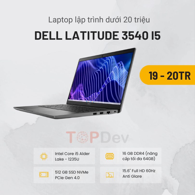 laptop cho lập trình viên dưới 20 triệu đồng