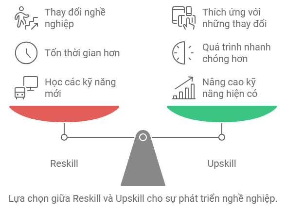 Sự khác nhau giữa Reskill và Upskill